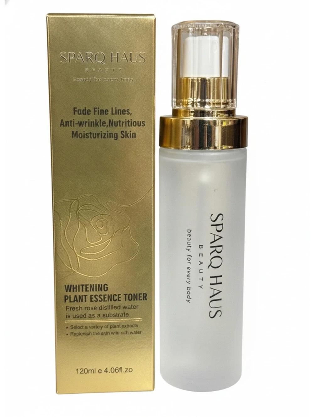Sparq Haus Damascas Rose Essence Toner with Rose Distilled Water - 120ml
